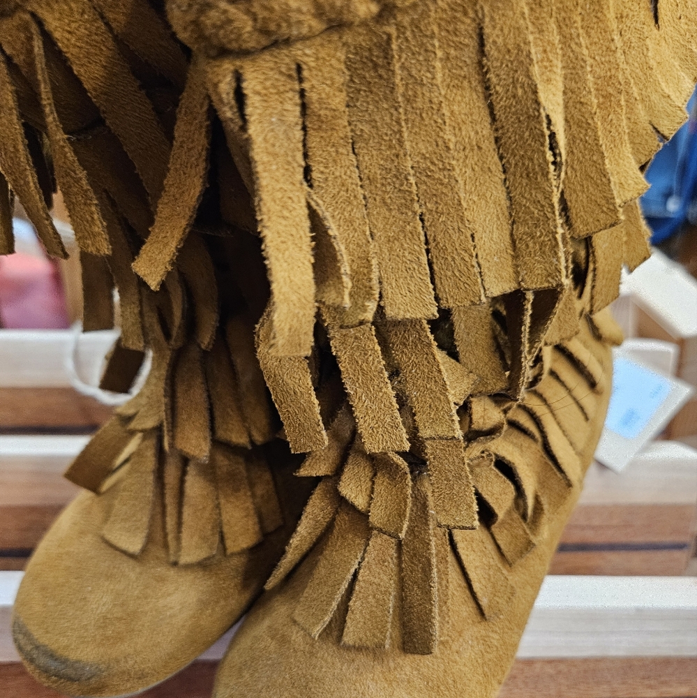 Toddler SZ 11 Fringe Boots w/Zipper
